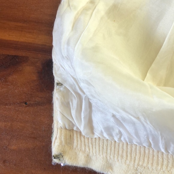 VINTAGE Glitter Sequin Champagne Hook & Eye Clasp Cardigan Women's Small - Picture 10 of 14